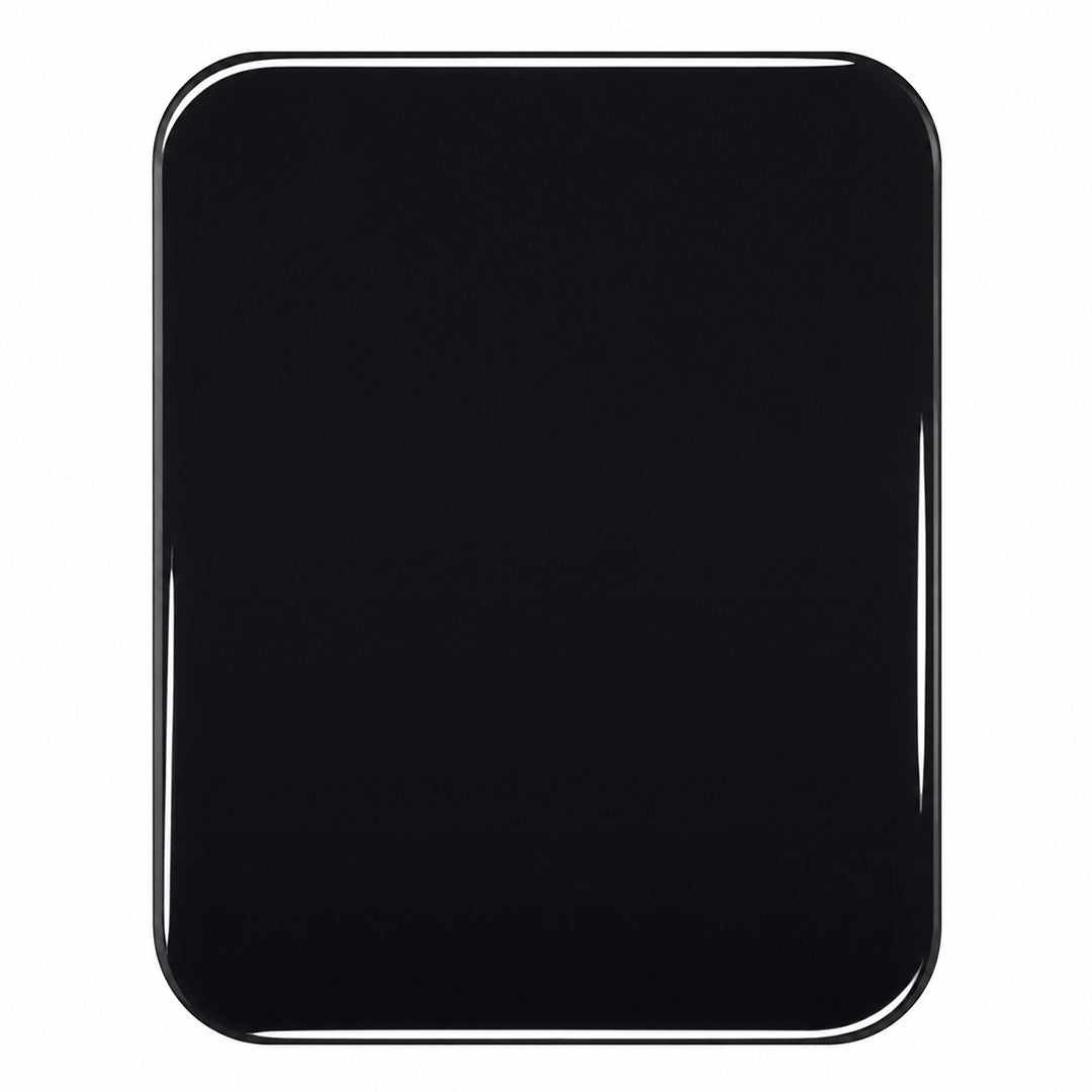 Black Piano Finish Round Corner Plaque