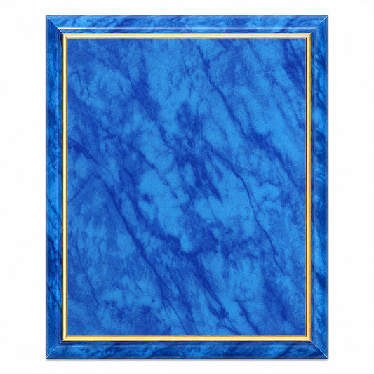 Blue Marble Finish Plaque with Gold Cove Edge