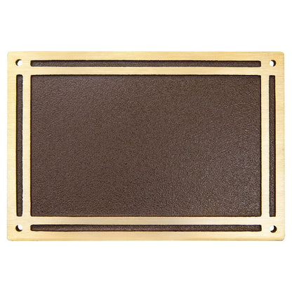 Bronze and Brown Rectangle Cast Aluminum Sign with 4 Mounting Screws