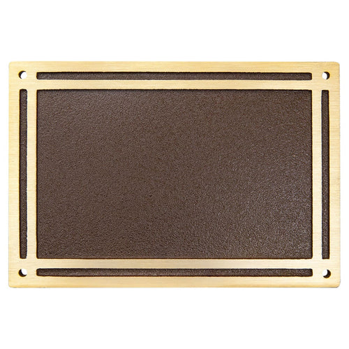 Bronze and Brown Rectangle Cast Aluminum Sign with 4 Mounting Screws