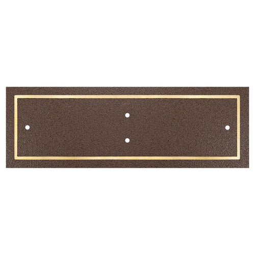 Bronze and Brown Rectangle Cast Aluminum Sign with 2 Mounting Screws