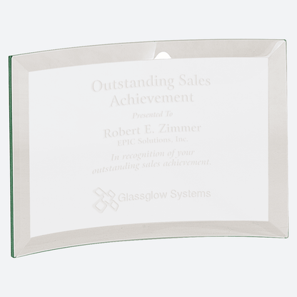 Beveled Jade Glass Crescent