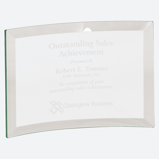 Beveled Jade Glass Crescent