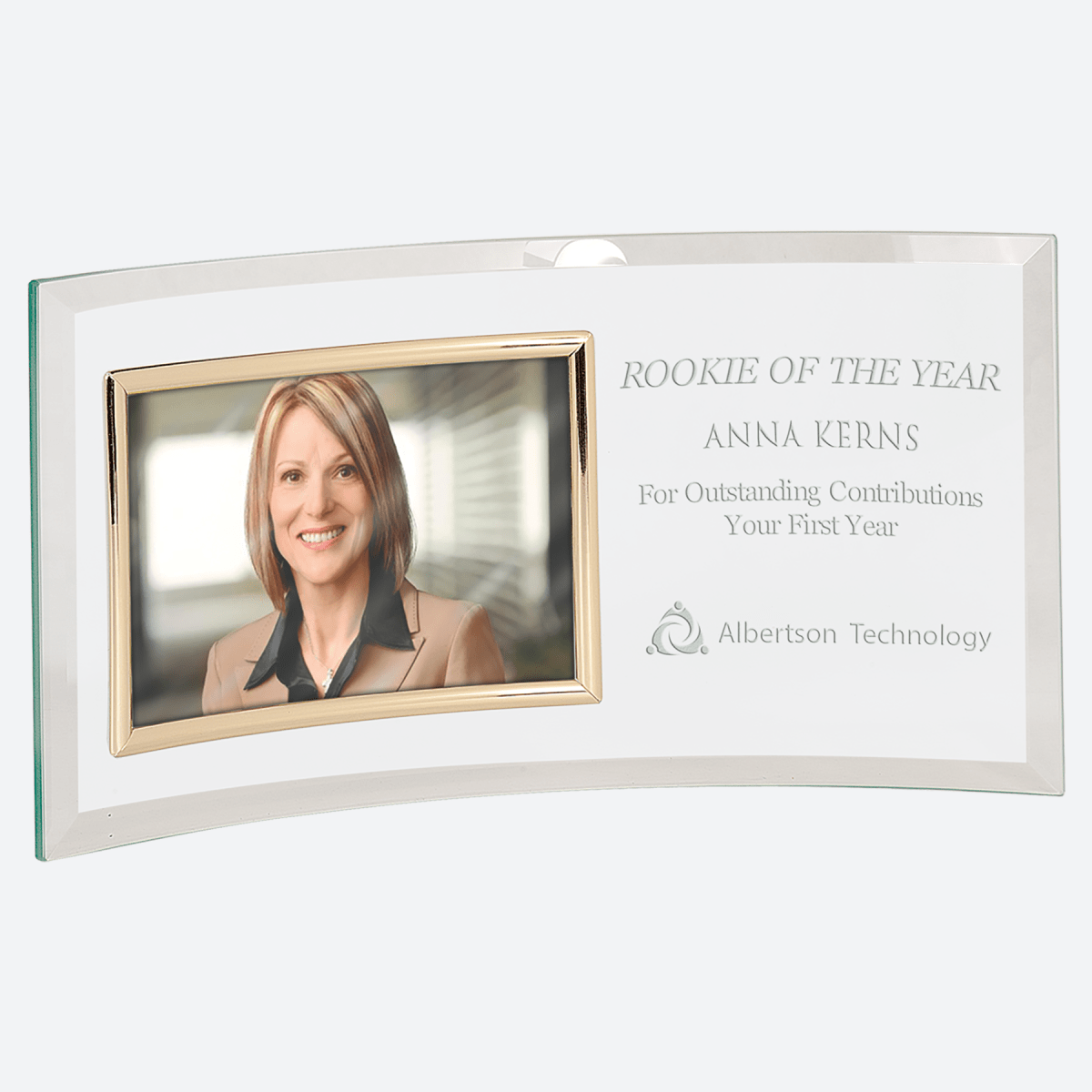 Jade Glass Crescent with Picture Frame