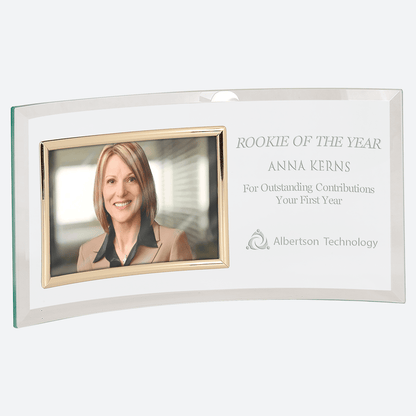 Jade Glass Crescent with Picture Frame