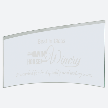 Jade Slanted Glass Crescent