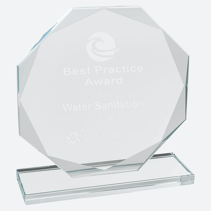 Octagon Clear Glass Award