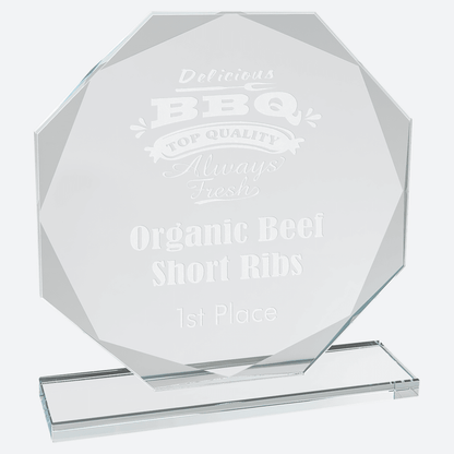 Octagon Clear Glass Award