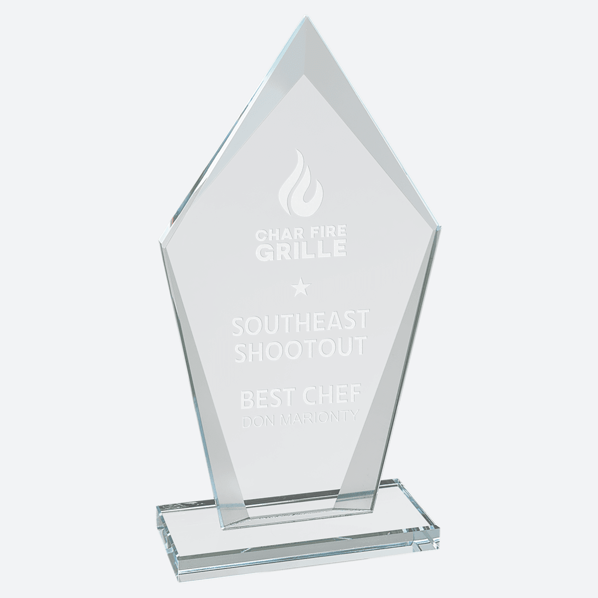 Diamond Clear Glass Award