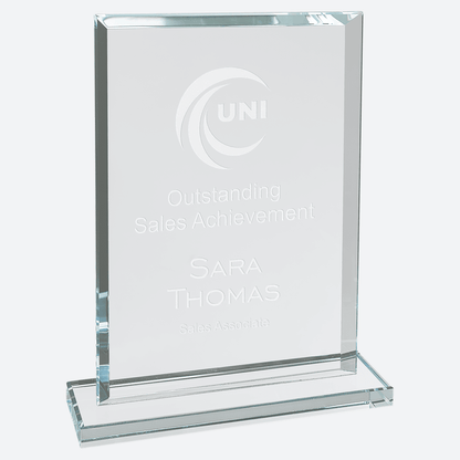 Rectangle Clear Glass Award