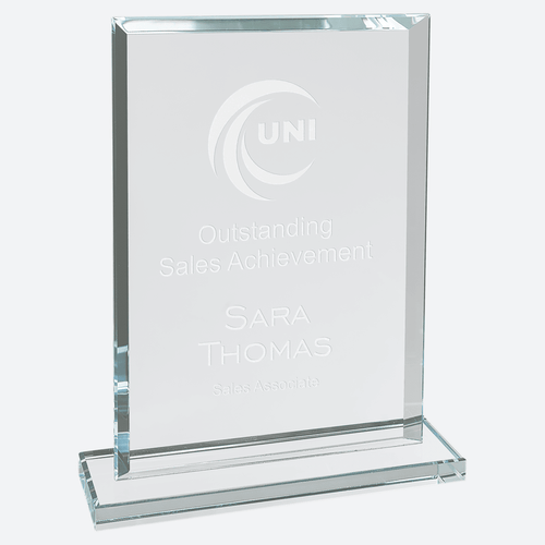 Rectangle Clear Glass Award