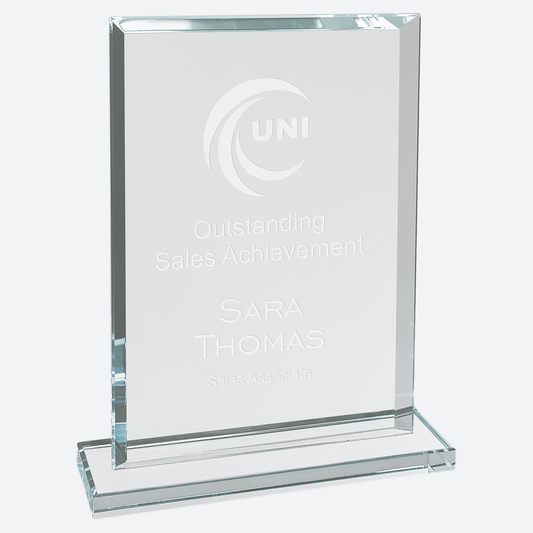 Rectangle Clear Glass Award
