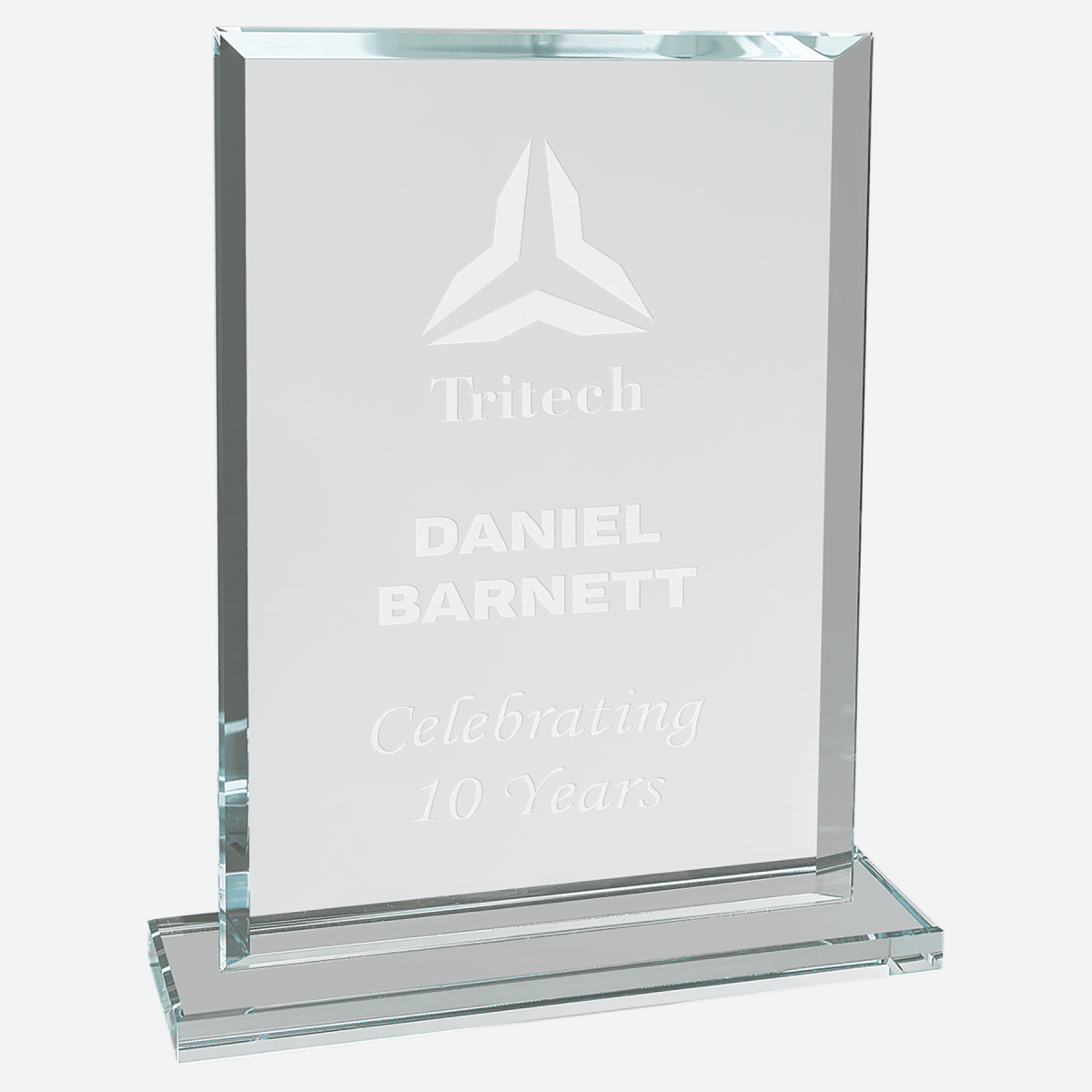 Rectangle Clear Glass Award