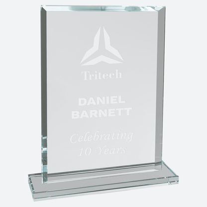 Rectangle Clear Glass Award
