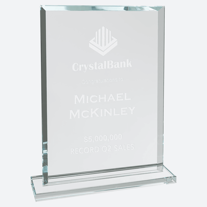Rectangle Clear Glass Award