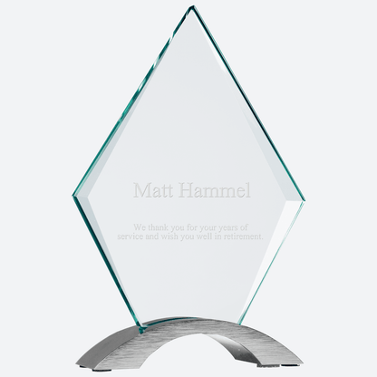 Diamond Cosmic Glass with Silver Base