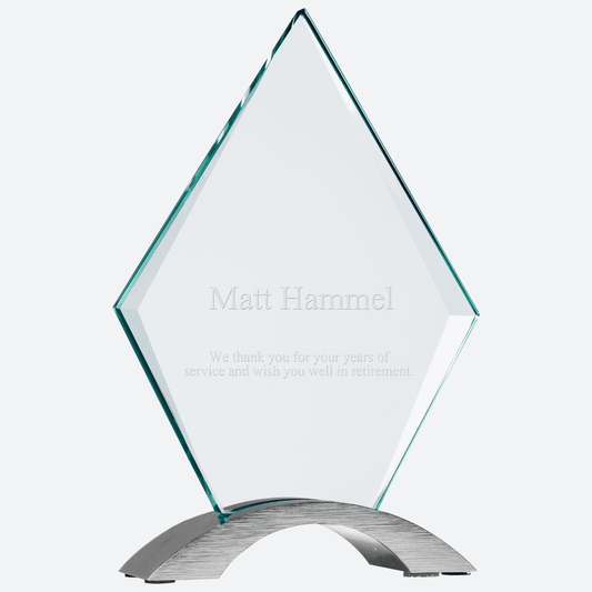Diamond Cosmic Glass with Silver Base