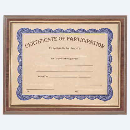 Cherry Finish Slide-in Plaque with Frame
