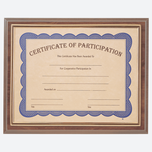 Cherry Finish Slide-in Plaque with Frame