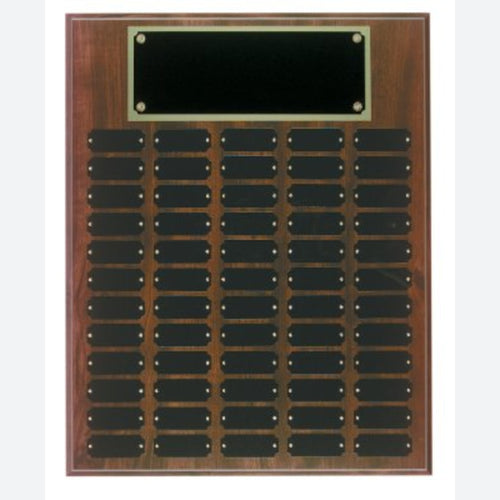 Cherry Finish Completed Perpetual Plaque with 60 Plates