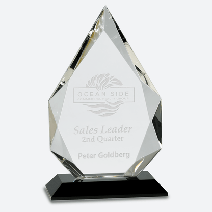 Diamond Crystal on Black Pedestal Base