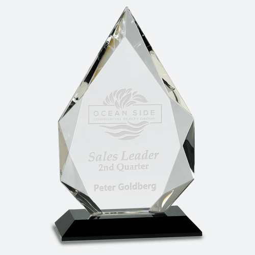 Diamond Crystal on Black Pedestal Base