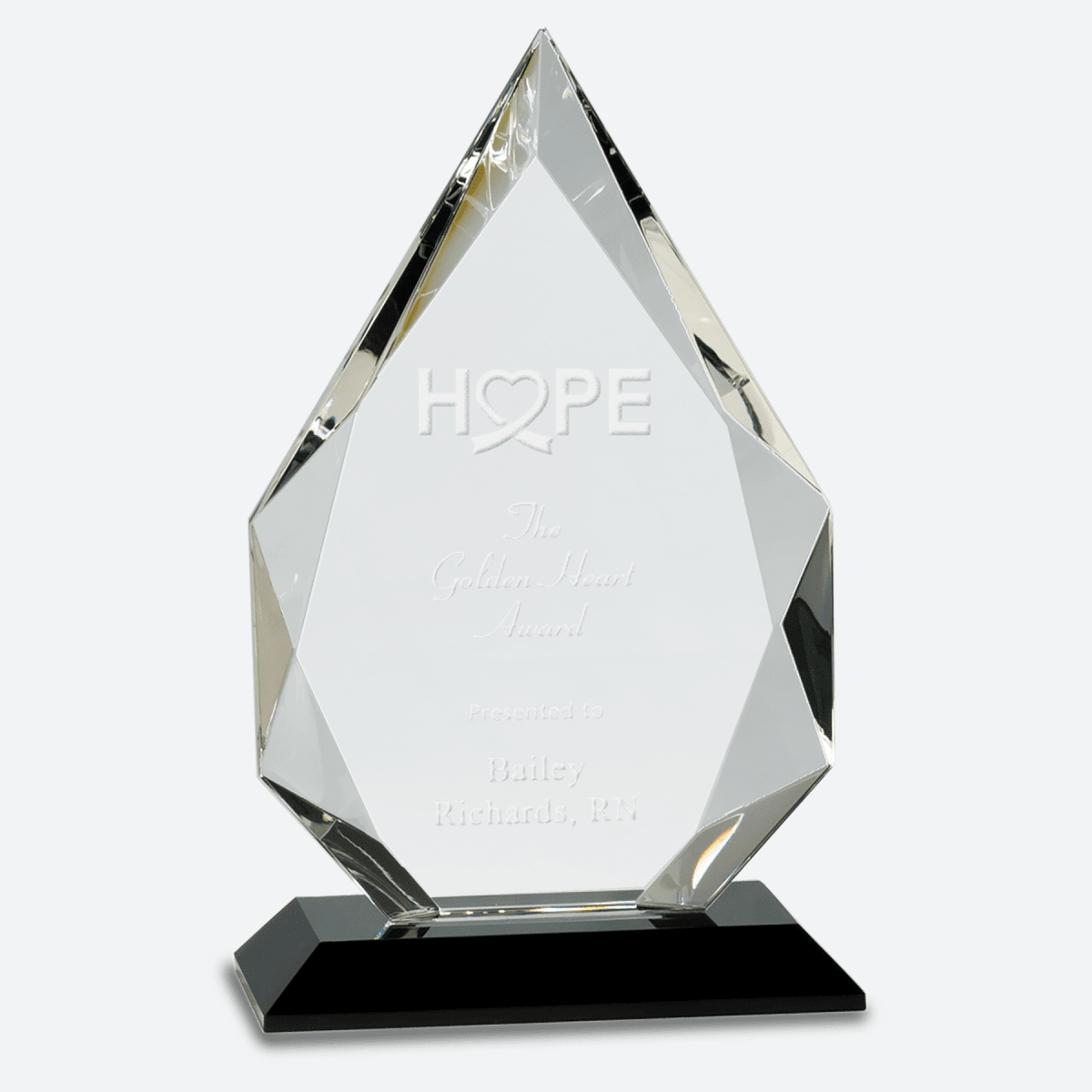 Diamond Crystal on Black Pedestal Base