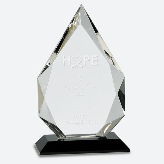 Diamond Crystal on Black Pedestal Base