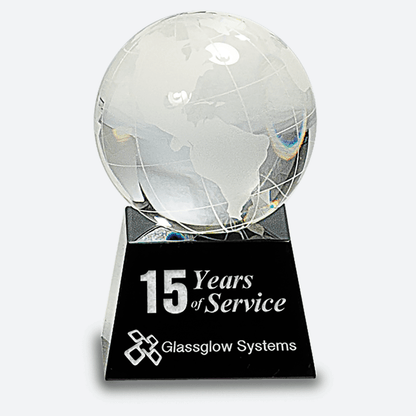 Crystal Globe on Black Base