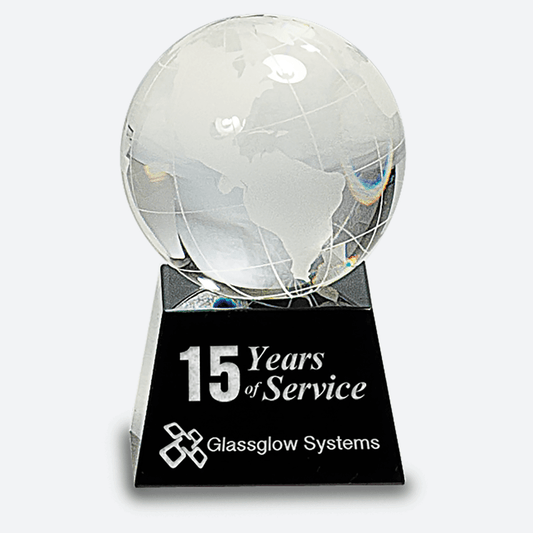 Crystal Globe on Black Base