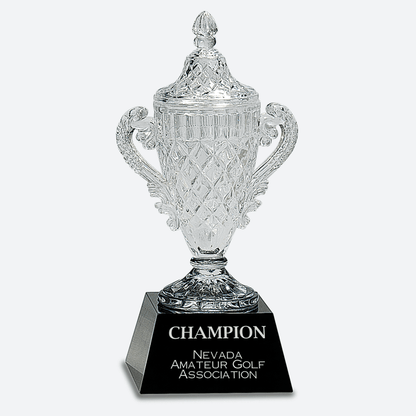 Crystal Cup on Black Pedestal Base