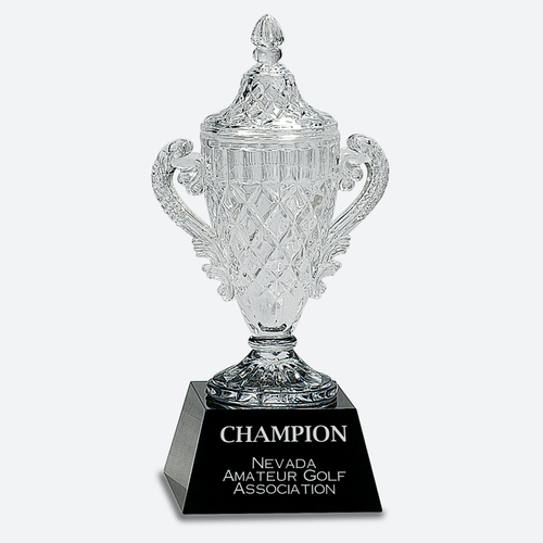 Crystal Cup on Black Pedestal Base