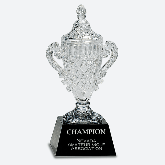 Crystal Cup on Black Pedestal Base