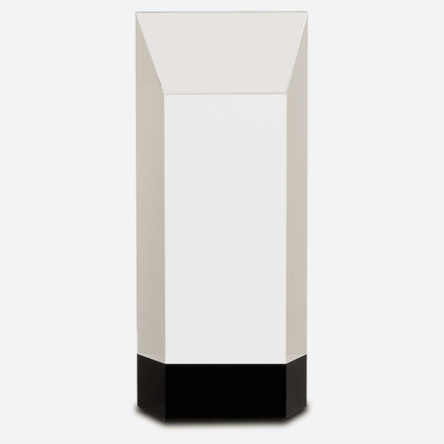 Clear Crystal Self-Standing Rectangle on Black Base