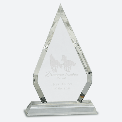 Crystal Diamond on Clear Pedestal Base