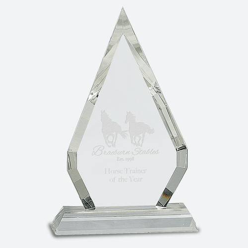 Crystal Diamond on Clear Pedestal Base