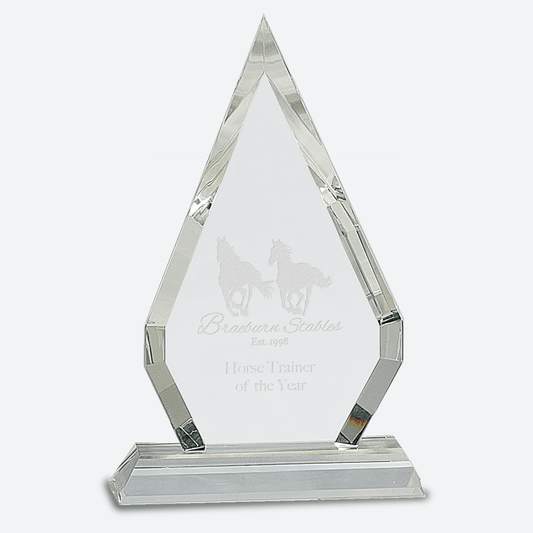 Crystal Diamond on Clear Pedestal Base