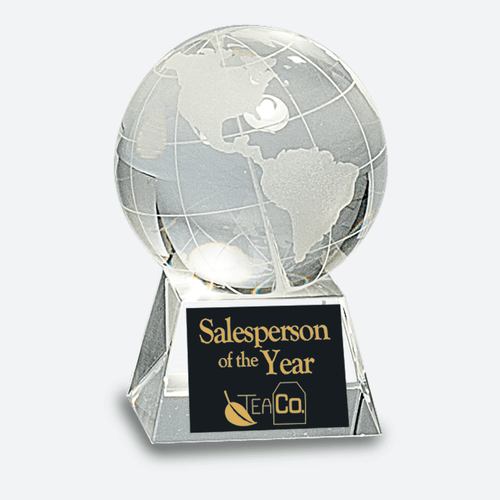 Crystal Globe on Clear Base