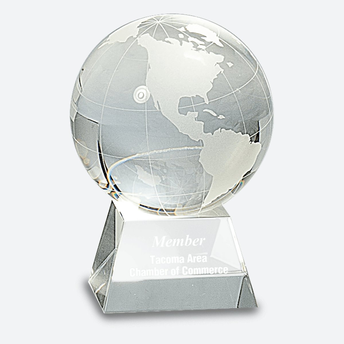 Crystal Globe on Clear Base