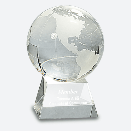 Crystal Globe on Clear Base