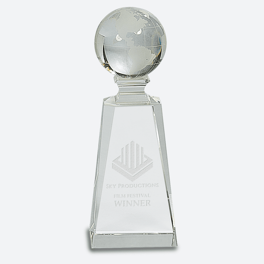 Crystal Globe on Clear Tower