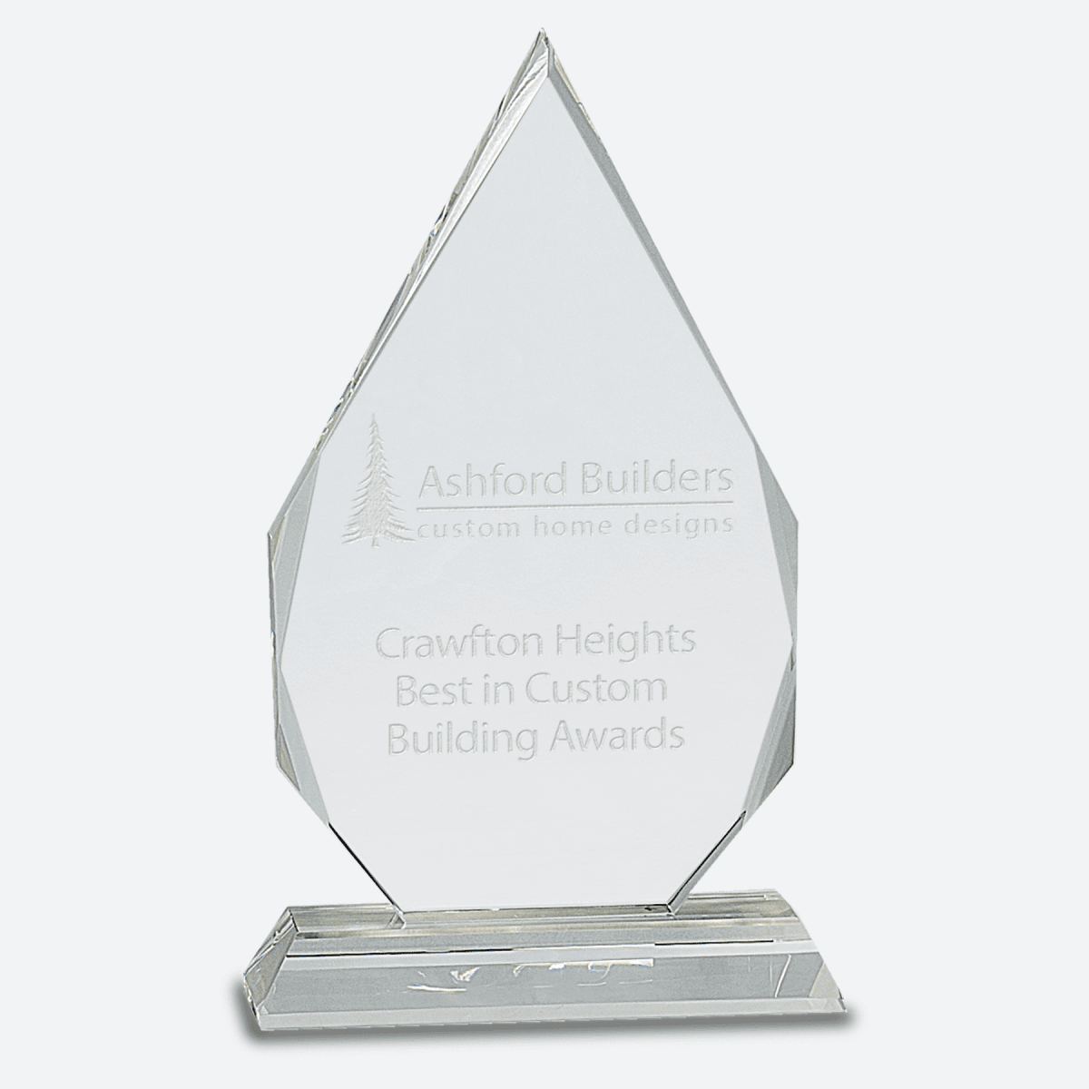 Crystal Diamond on Clear Pedestal Base