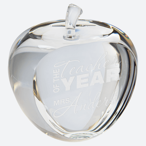 Crystal Apple with Flat Face