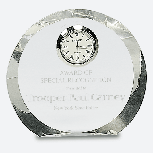 Clear Crystal Round with Clock