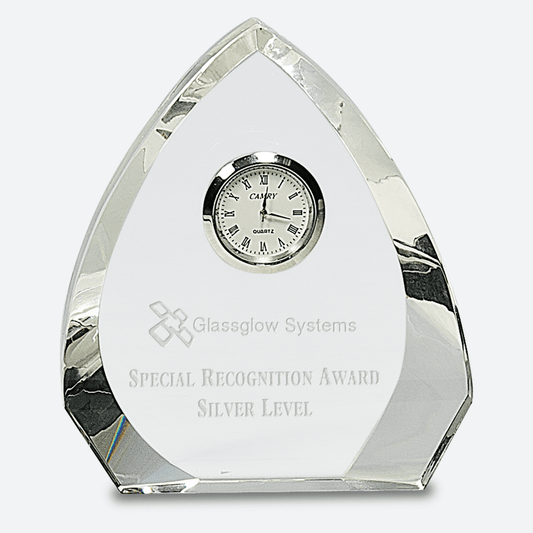 Clear Crystal Arch with Clock