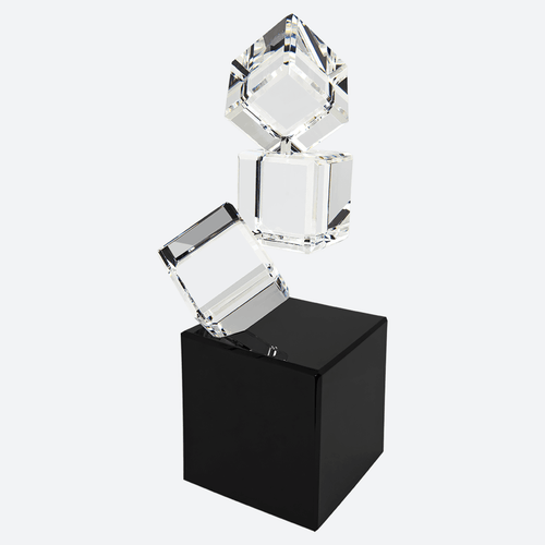 Triple Crystal Blocks on a Black Base