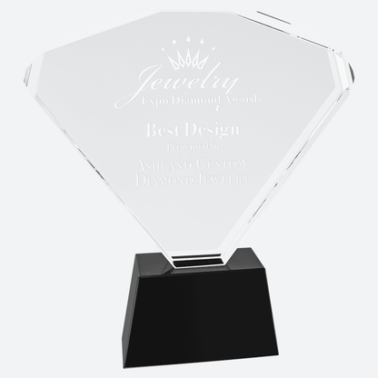Crystal Fan with Black Base