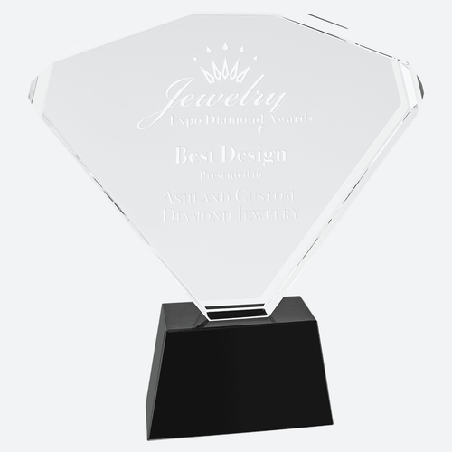 Crystal Fan with Black Base
