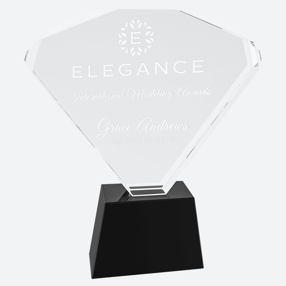 Crystal Fan with Black Base