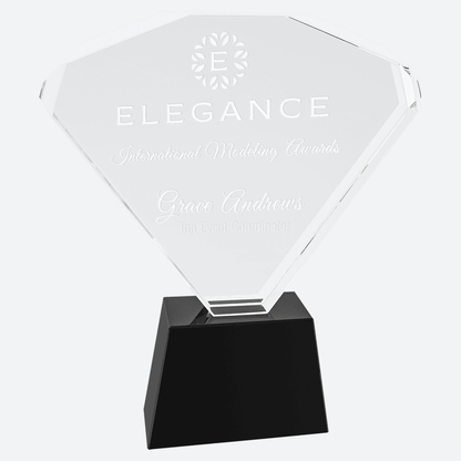 Crystal Fan with Black Base